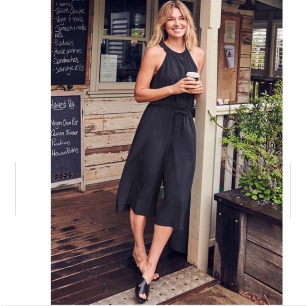 Athleta Mercer Romper Jumpsuit Sleeveless Black 12